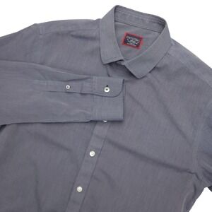 UNTUCKit Orville WF Shirt Mens Medium Blue Wrinkle Free Long Sleeve Button Up